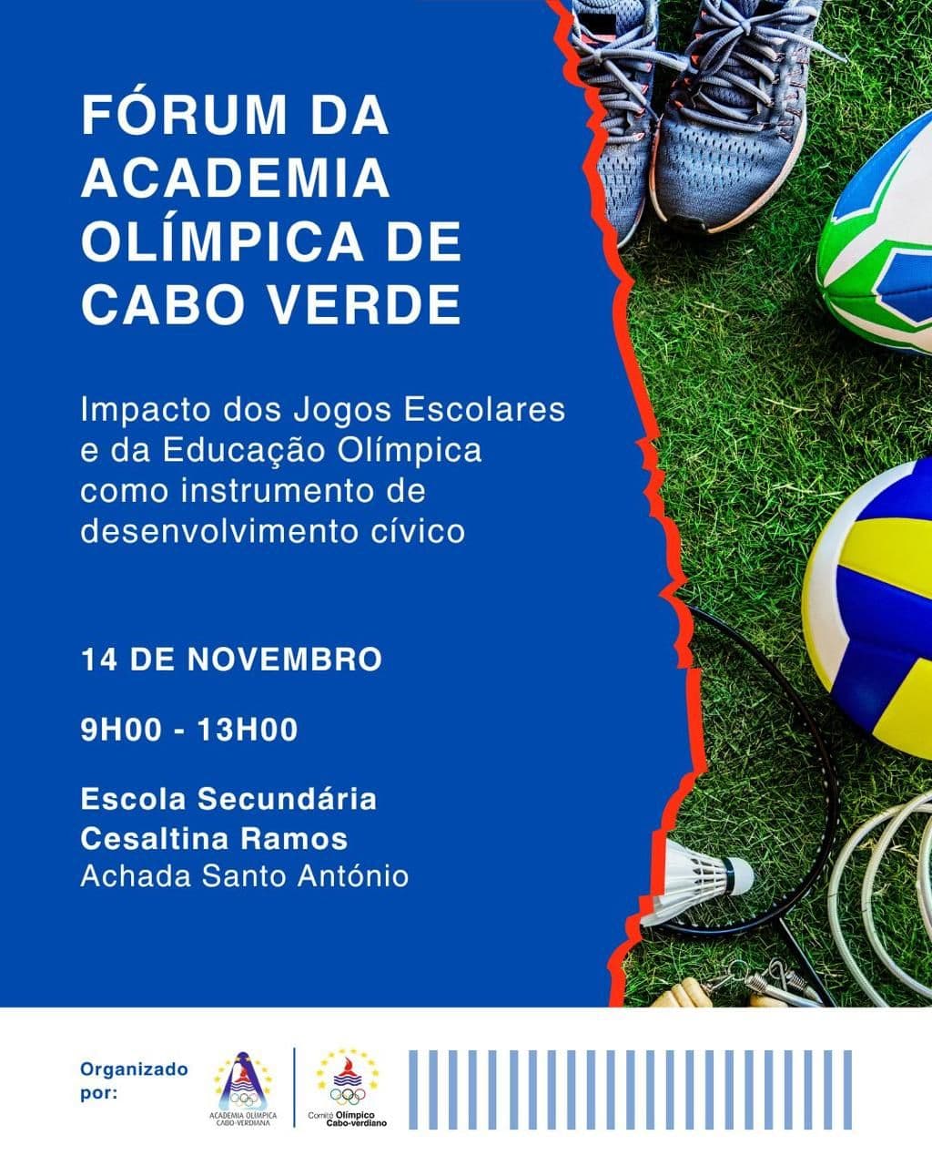 VII Fórum da Academia Olímpica de Cabo Verde: acontece dia 14 do corrente na Escola Cesaltina Ramos na Asa