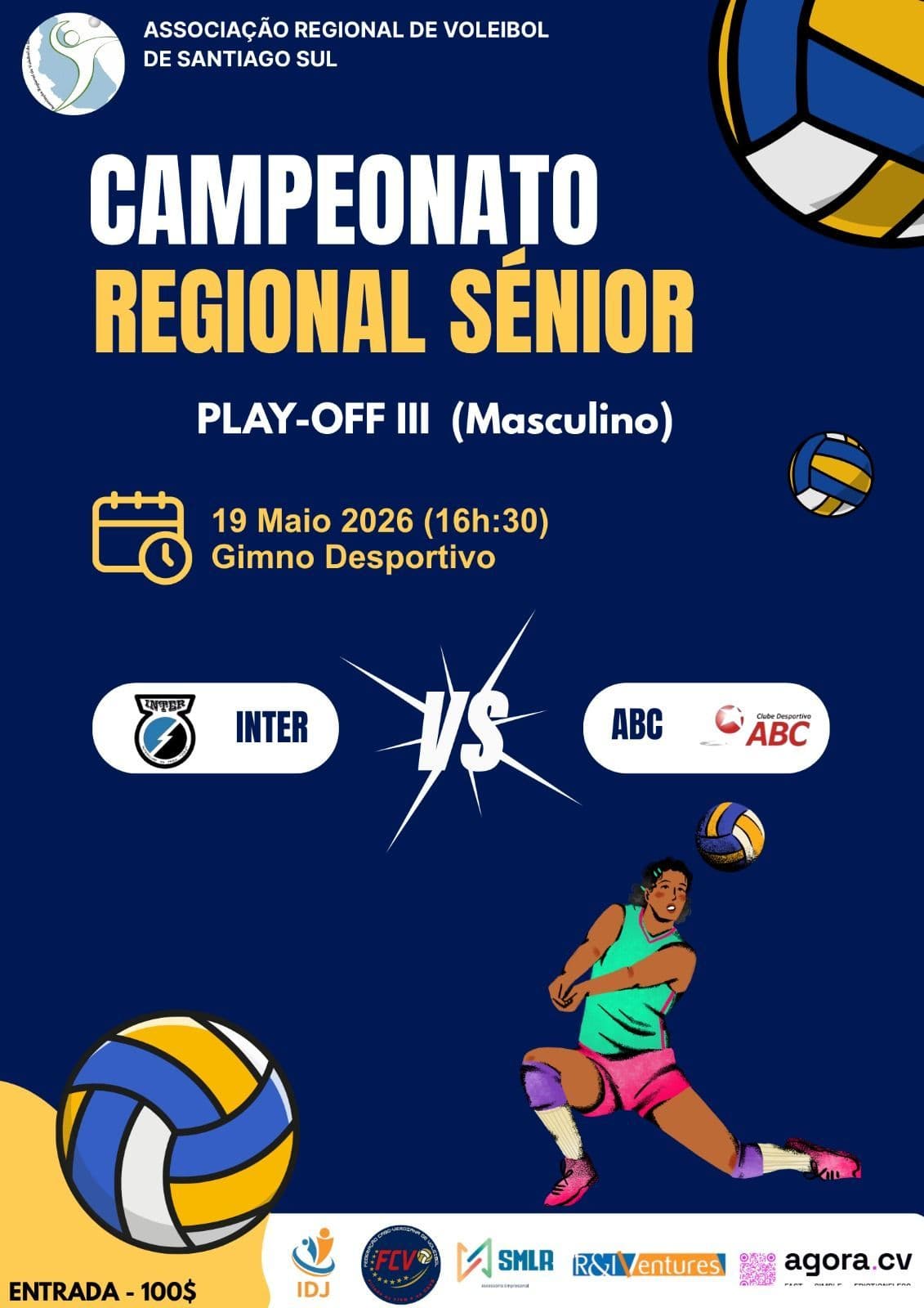 Associação Regional de Voleibol marca mais uma ronda play off Campeonato de Santiago Sul