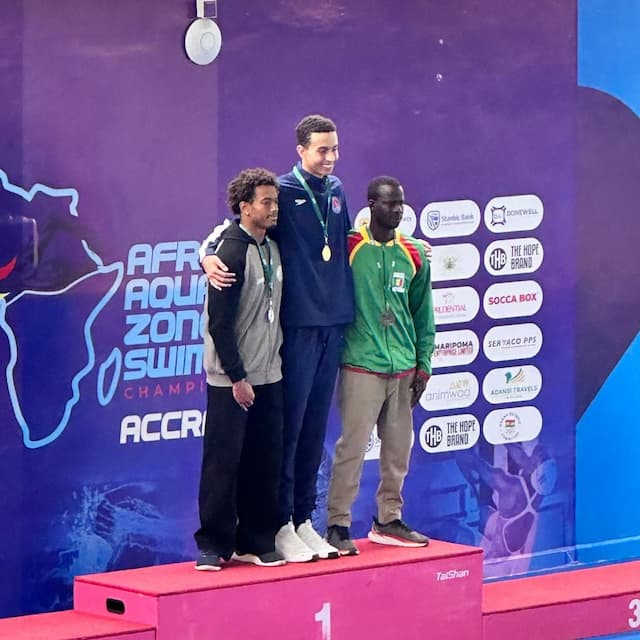 Natação: Rohan Shearer conquista primeira medalha de Ouro para Cabo Verde no Campeonato Africano de sub-21 em Gana 