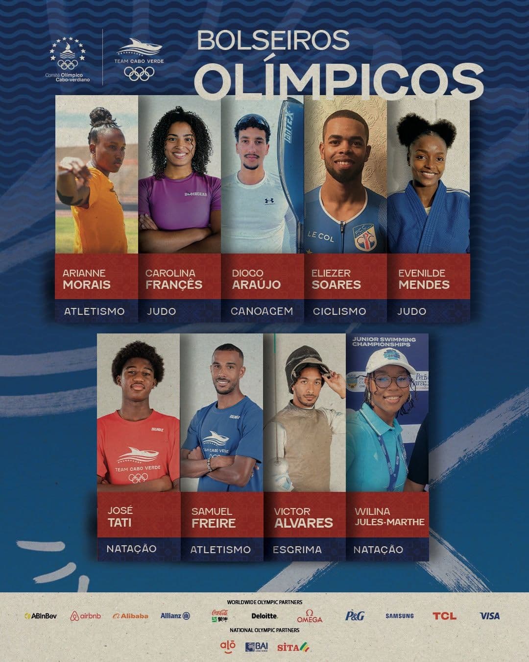Já são conhecidos os Bolseiros Olímpicos de Cabo Verde para LA2028