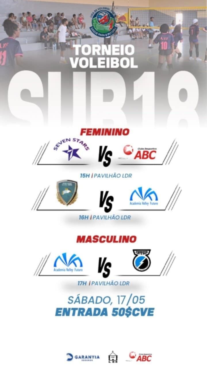 Recinto desporto do LDR acolhe jogos da 3ª Jornada da Liga de Voleibol sub-18 