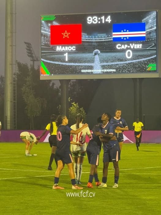 Seleção Nacional de Futebol Feminino perdeu frente à congénere do Marrocos em Jogo particular