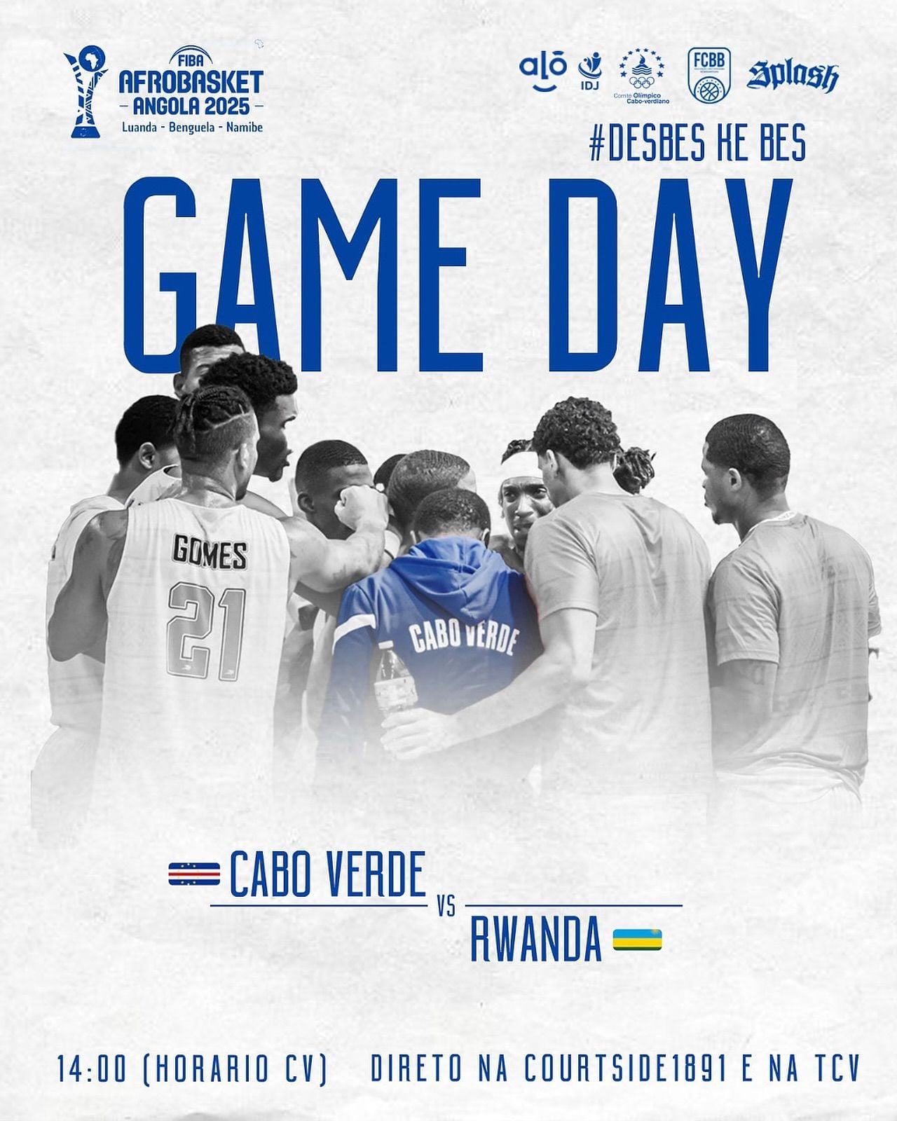 Cabo Verde joga hoje contra Ruanda na terceira jornada primeira fase do  Afrobasket  Angola -2025
