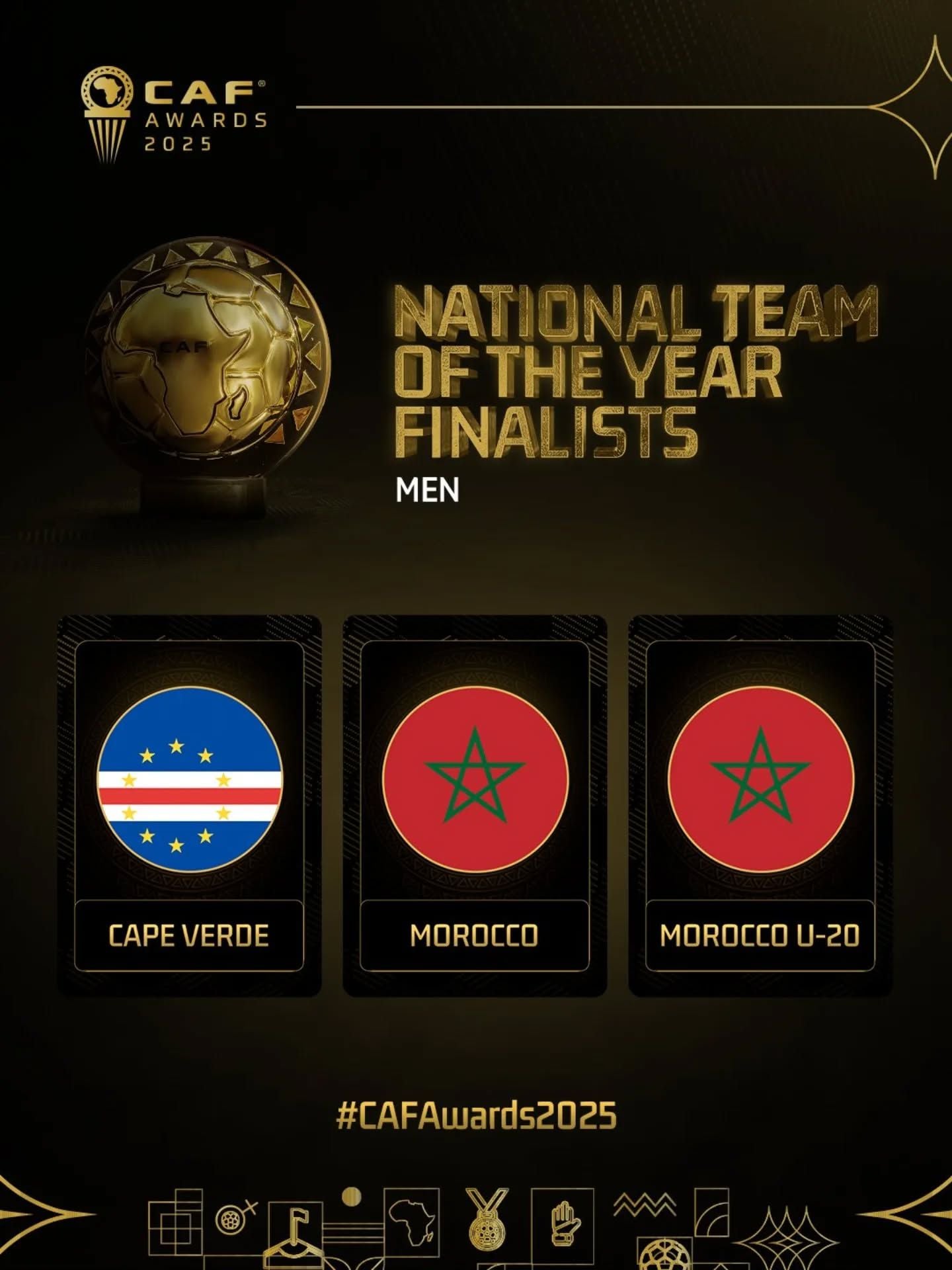 CAF Awards 2025: Selecção de Cabo Verde e Bubista entre os três finalistas na corrida aos melhores do ano em África 