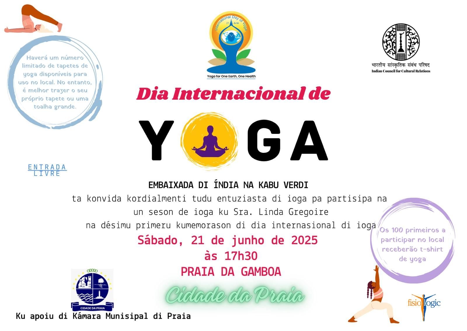 Dia internacional de Yoga assinalado com atividade na praia da Gamboa