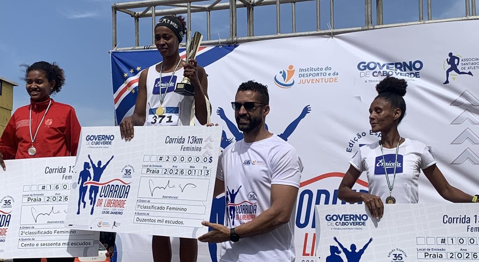 Atletismo: Djaty Miranda e Milly Brito da Emicela Team Cabo Verde são os grandes vencedores da Corrida da Liberdade 