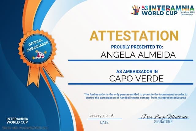 Andebol: Presidente da federação nomeada nomeada embaixadora oficial da Interamnia World Cup em Cabo Verde